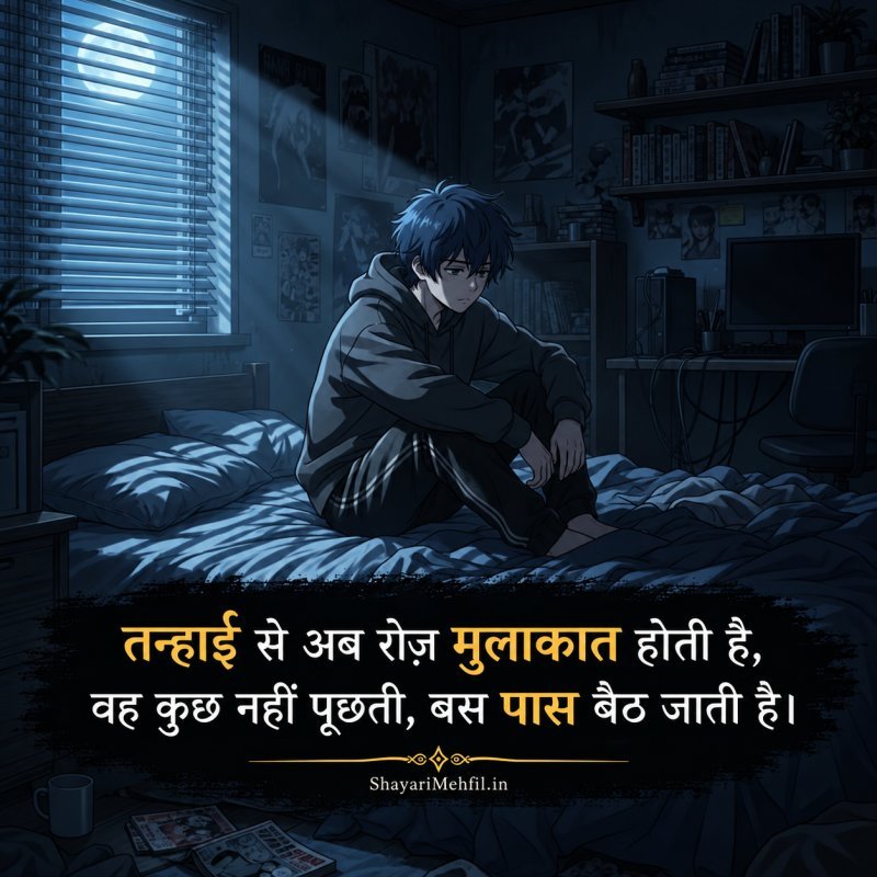 Feeling alone sad shayari