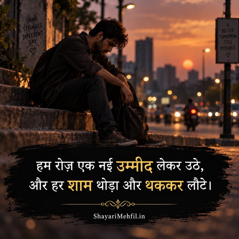 Heartfelt life sad shayari
