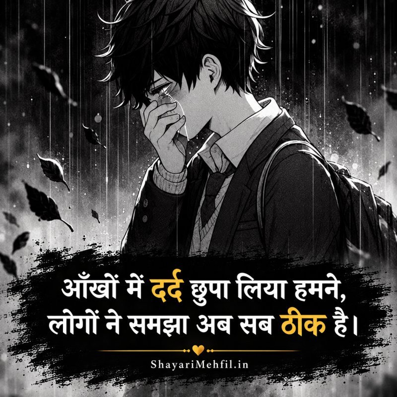 Sad Shayari Image in Hindi