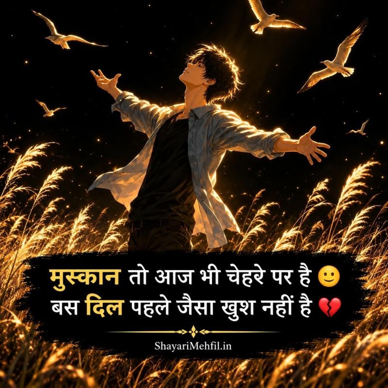 Sad shayari with emoji