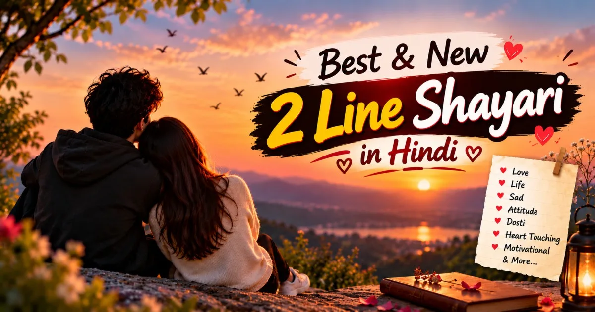 Best 2 Line Shayari in Hindi 2026