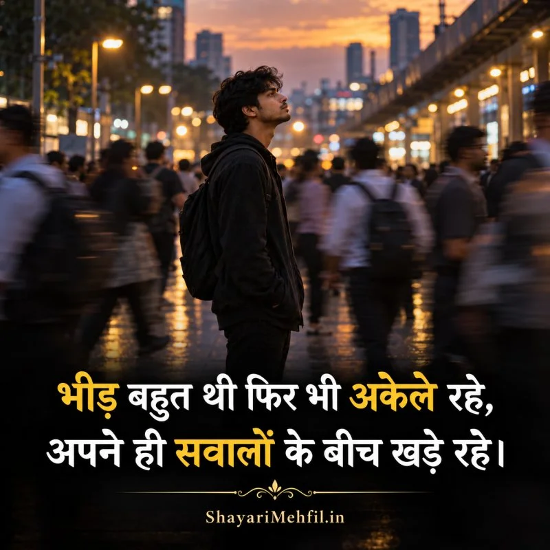 Alone Shayari 2 Lines in Hindi